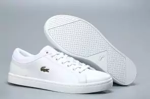 lacoste straightset baskets all white